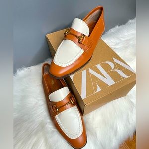 Zara Two -Tone Moccasin Loafers